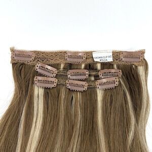 Hidden Crown 16" Clip In Extensions 5/24 100g 3 Wefts Remy Human Hair